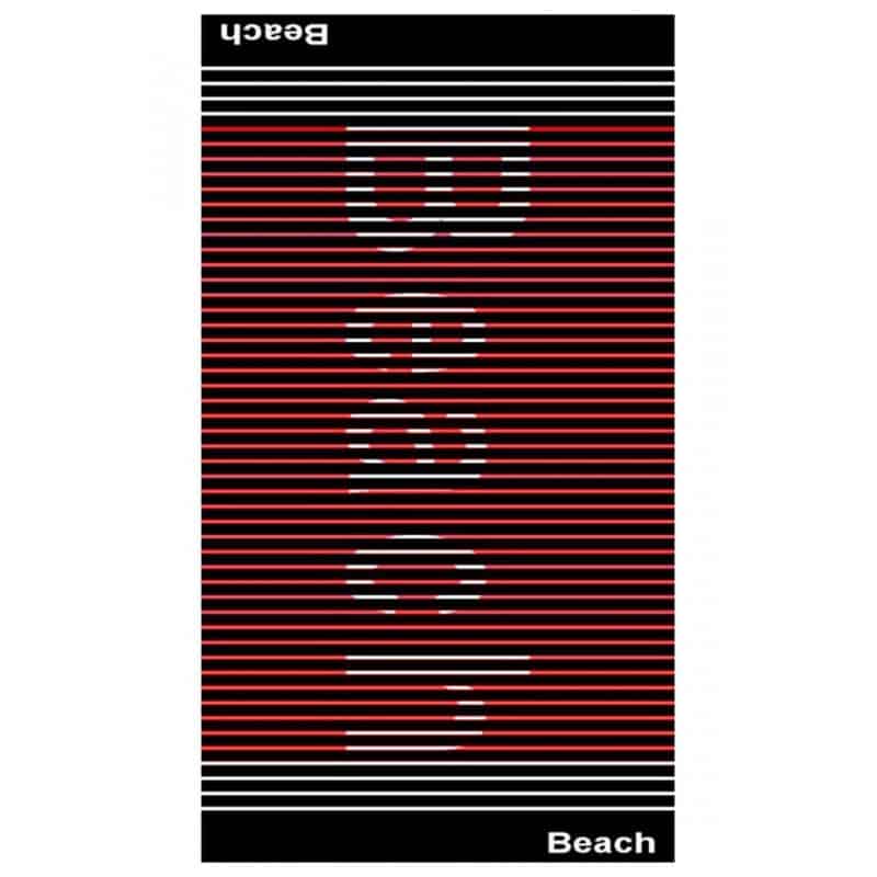 DRAP DE PLAGE BEACH BLACK JACQUARD 95x175cm