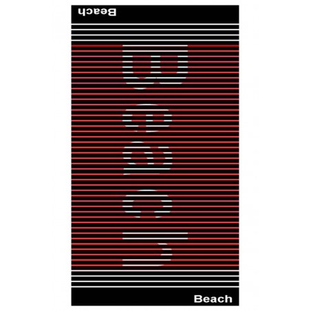 DRAP DE PLAGE BEACH BLACK JACQUARD 95x175cm